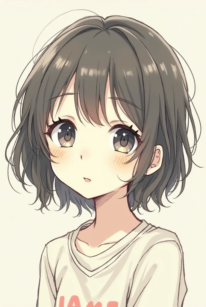 Anime sketch girl digital art