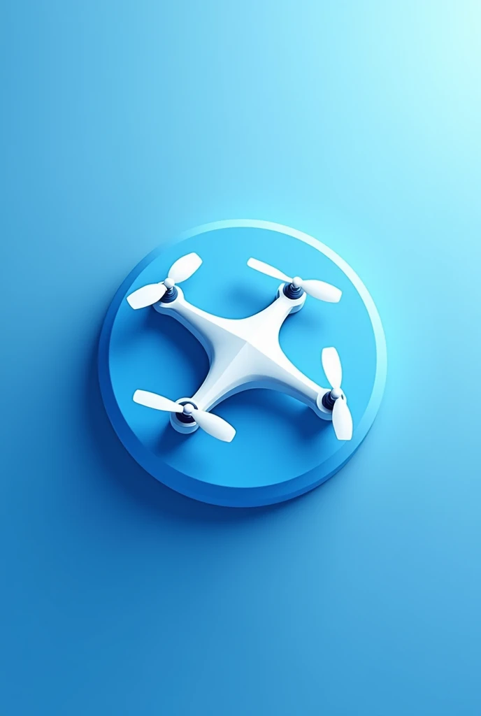 Help me design an entry icon for a module in a small program，Blue and white，Mainly describes the event handling of drones，Keep it simple