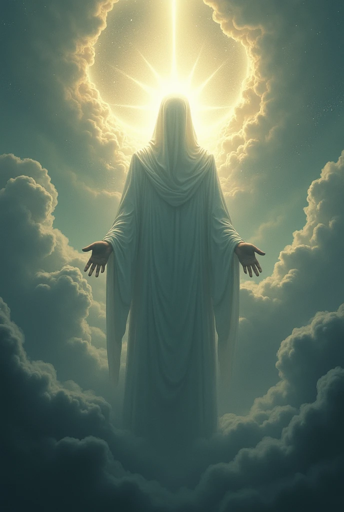 Generate a photo of god is watching