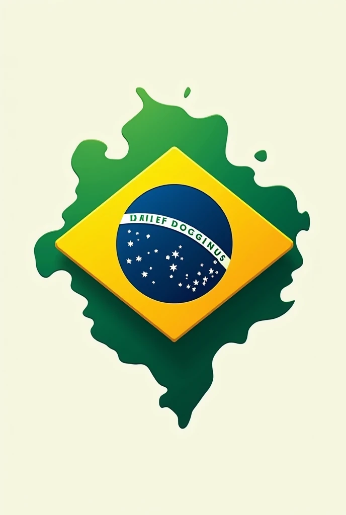 Make me a logo with a newspaper and the colors of the Brazilian flag