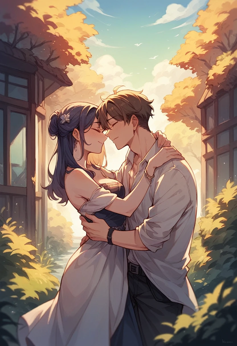 couple anime romantic, size gap