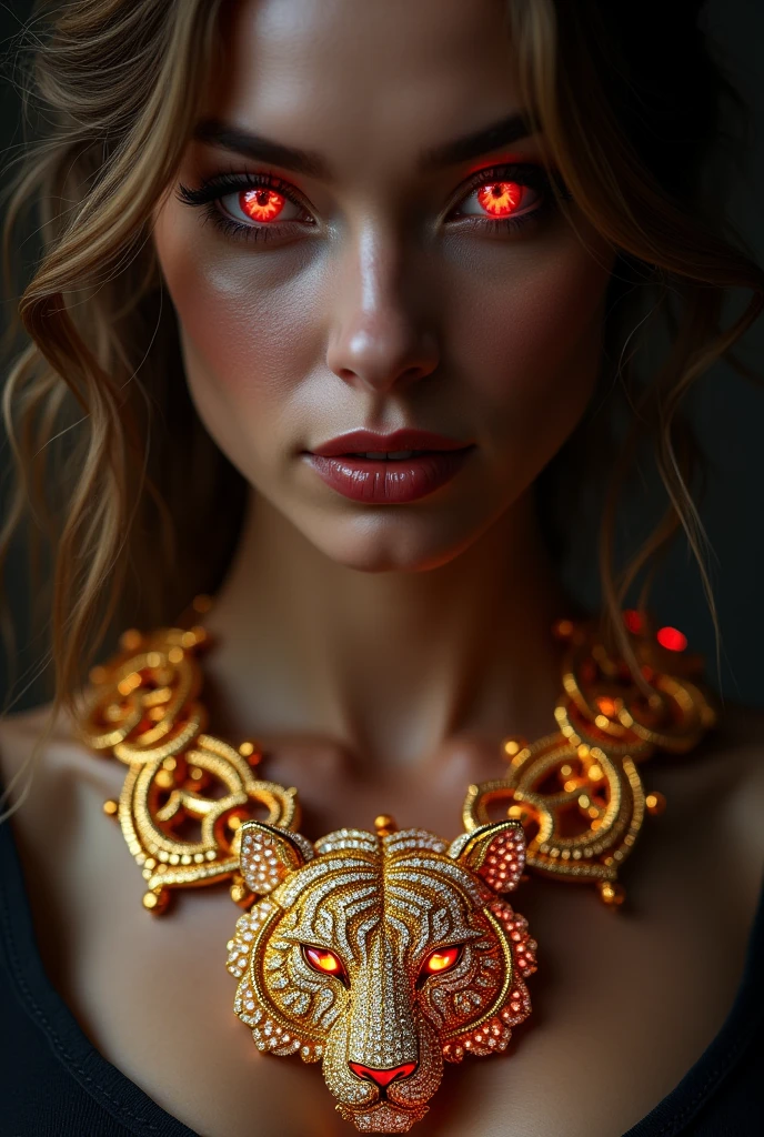 Can you mix a diamond, diamond, and gold to make a beautiful tiger chain 1 man Eyes should be red in color
