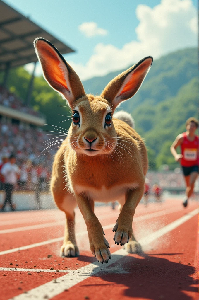 A hare crashed on the race