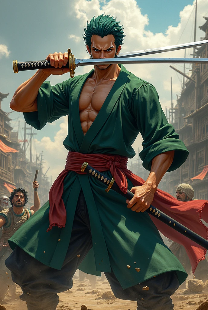 Roronoa zoro three sword stle