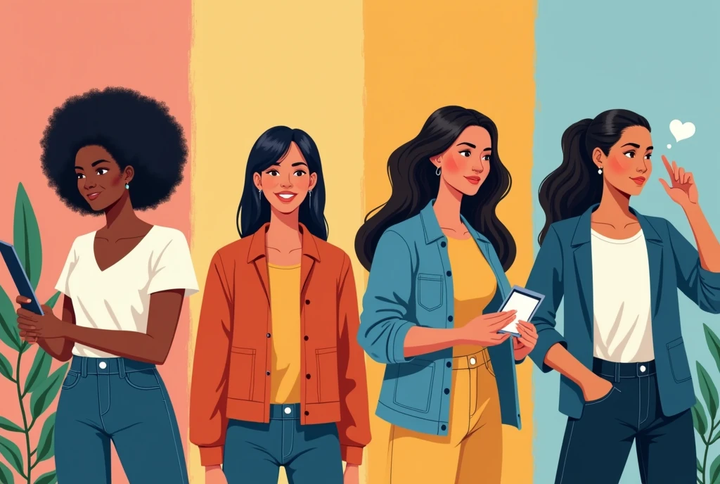 Create a realistic and clean image celebrating the strength and positivity of women. Include four diverse women in different roles: one managing work tasks, one caring for a child, one performing an office job, and one handling additional responsibilities. Each woman should be depicted clearly in her respective role, exuding confidence, resilience, and compassion. The background should be vibrant and uplifting, showcasing their emotional intelligence, adaptability, and problem-solving skills. Ensure the image highlights their individual contributions and strengths.".   Generate realistic image 