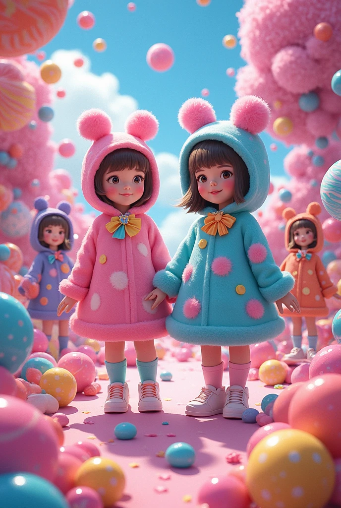 sweets Colorful costumes living short hair
