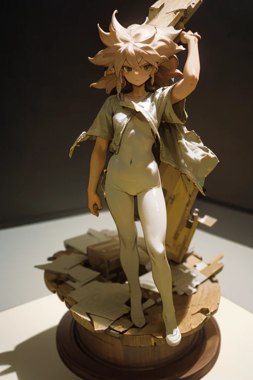 (masterpiece), (Highest quality), (Super Detail), (Disheveled Hair), (figure), (one person's), (Fashionable clothes), Are standing, Fashion Model, Viewer, (interview), (Simple Background), Beautiful and beautiful eyes, Delicate and beautiful face, floating, (High saturation), (Colorful Splash), Colorful Bubbles, (Shine), Focus on the face, ponytail, Light blue hair, bangs, Hair Ring, floating Flowers, floating Hairs, (The Shining), Best lighting, Best Shadow