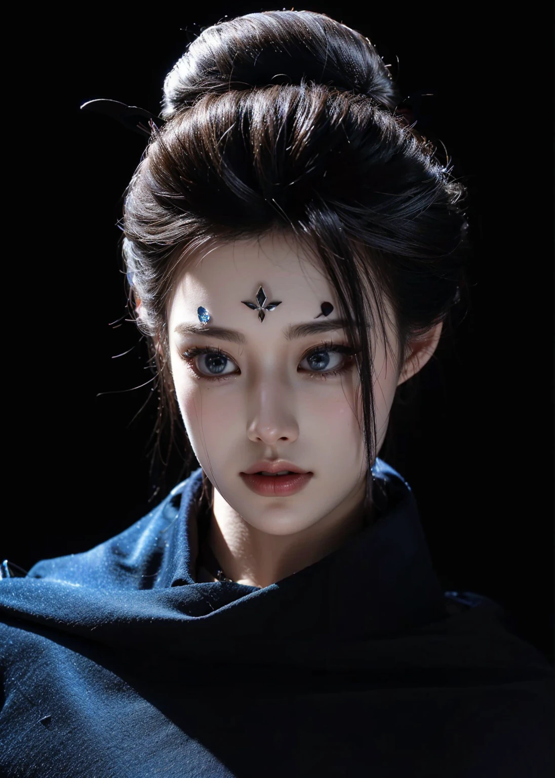 Game Art，Best image quality，Maximum resolution，8K，(A bust photo)，(portrait)，(Head close-up)，(Rule of Thirds)，Unreal Engine 5 rendering works，20 year old girl，((Queen))，The eyes are very detailed，(Large Breasts)，Elegance and nobility，Light，Light线追踪，Game CG，((3D Unreal Engine))，OC rendering reflection mode，4K，Ultra-clear，Sensual，Translucent lace，Fair and plump figure，Pretty Face，Light泽凝胶涂层，身着华贵礼服的Queen，Crystal Gem Crown，Necklace jewelry，blue eyes，The tattoo is very three-dimensional，Gorgeous and intricate tattoo designs，Ultra-clear portrait，Sexy body，Temple Princess，Swarovski crystal diamond，Heart of the Universe Gem，Delicate facial makeup，The ultimate in luxury，Black tattoo