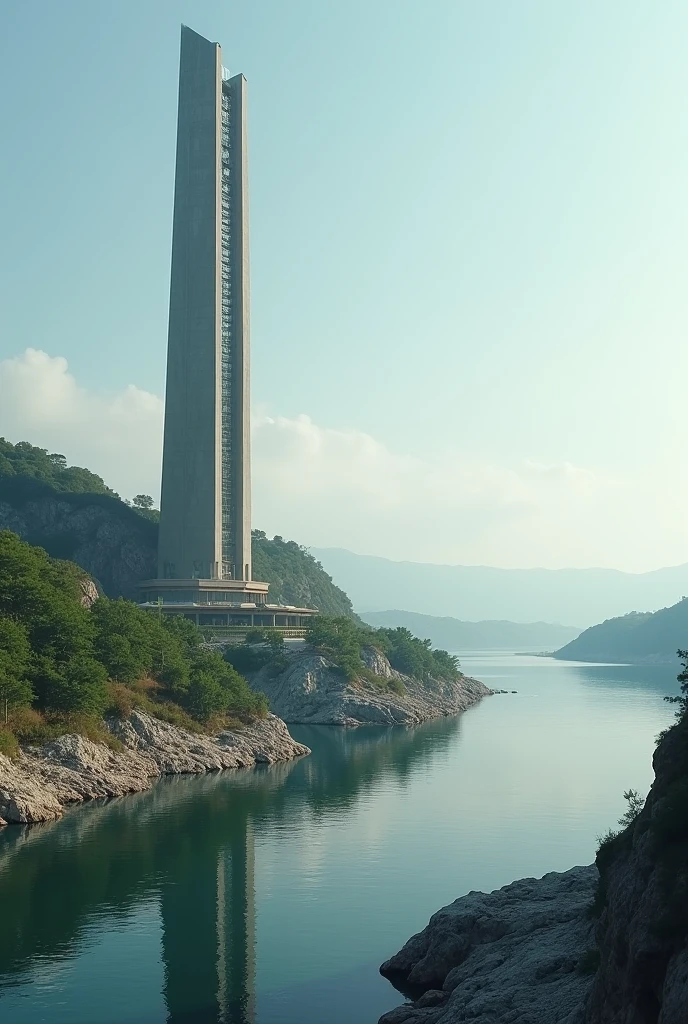 On a rock located on the bank of a river, a tower of 125 meters high rises. From the upper end of the tower, the angle of depression of a point located on the opposite bank is 28° 40° and from the base of the tower, the angle of depression of the same point is 18° 20°. Find the width of the river that forms a right triangle.