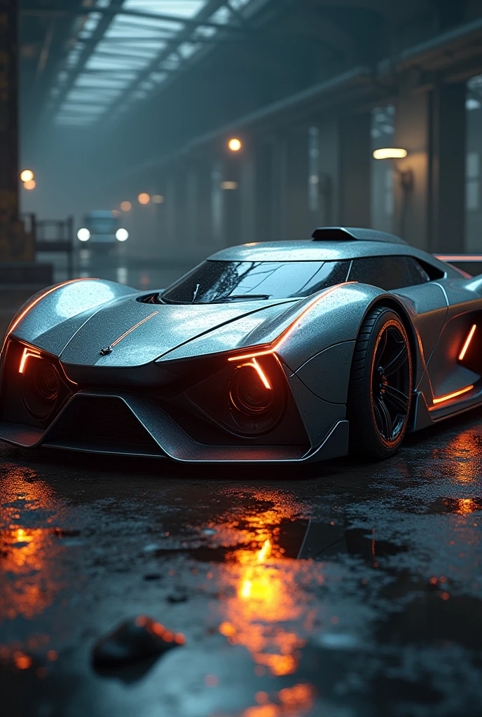 A car aggressive look robot