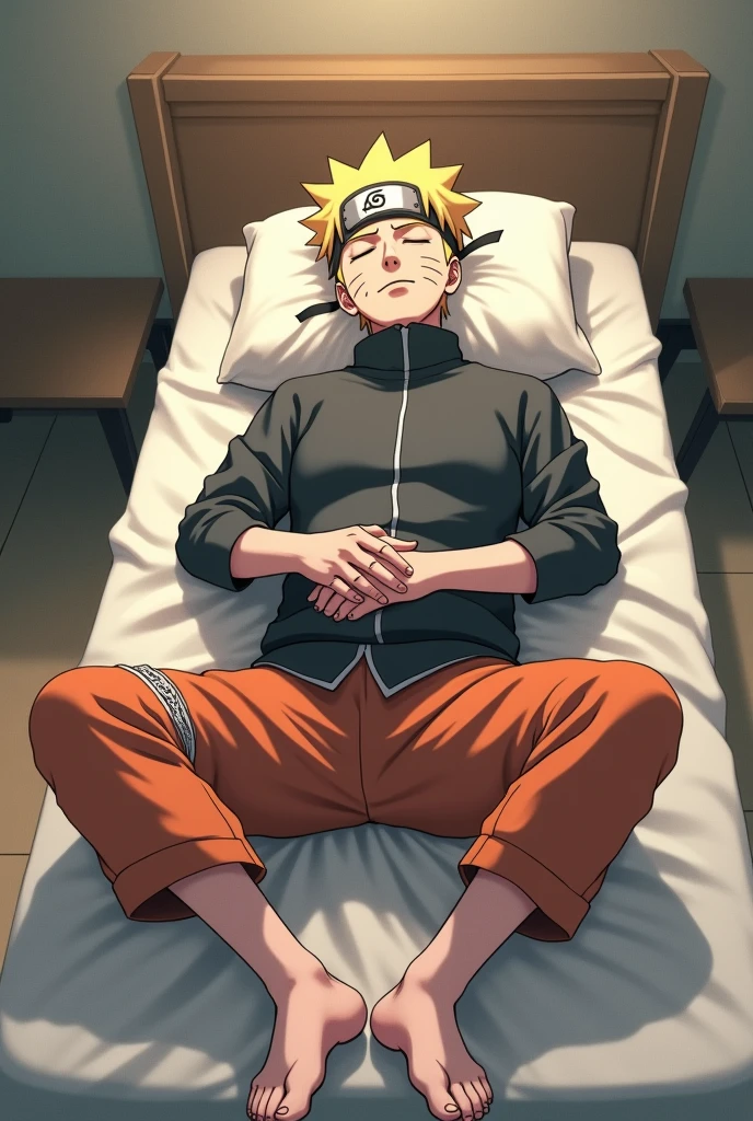 Naruto asleep by a hypnotist. Naruto asleep with his feet on the table