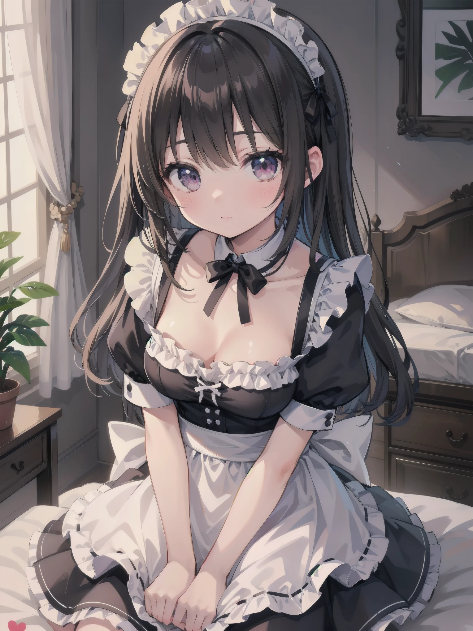 Masterpieces, cute illustration masterpieces, maids in cute poses, traditional maid outfits, solo, girls