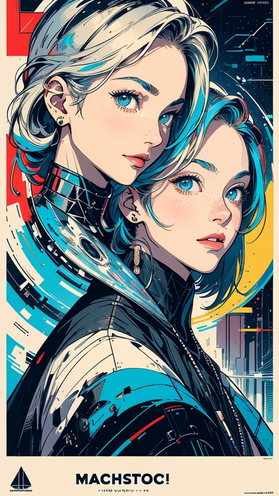 (((masterpiece, highest quality))),(((solo:1.2))),(((1girl:1.2))),32k wallpaper, very detailed, poster, vintage science fiction,(((((geometric cinematic movie poster))))), (bauhaus), shape,(((abstract))),(mid century modern),movie poster,(((((portfolio))))),(((((Close-up))))),(((((bust up))))),((((more various angle)))),(((highlight))),Vast landscape,((((heterochromia)))),(((complete. detailed face))),(((Extremely talented))),(((most complecated machine))),Colorful color scheme