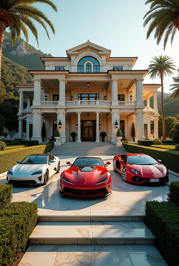 Make a luxurious Villa understanding so many cars 
