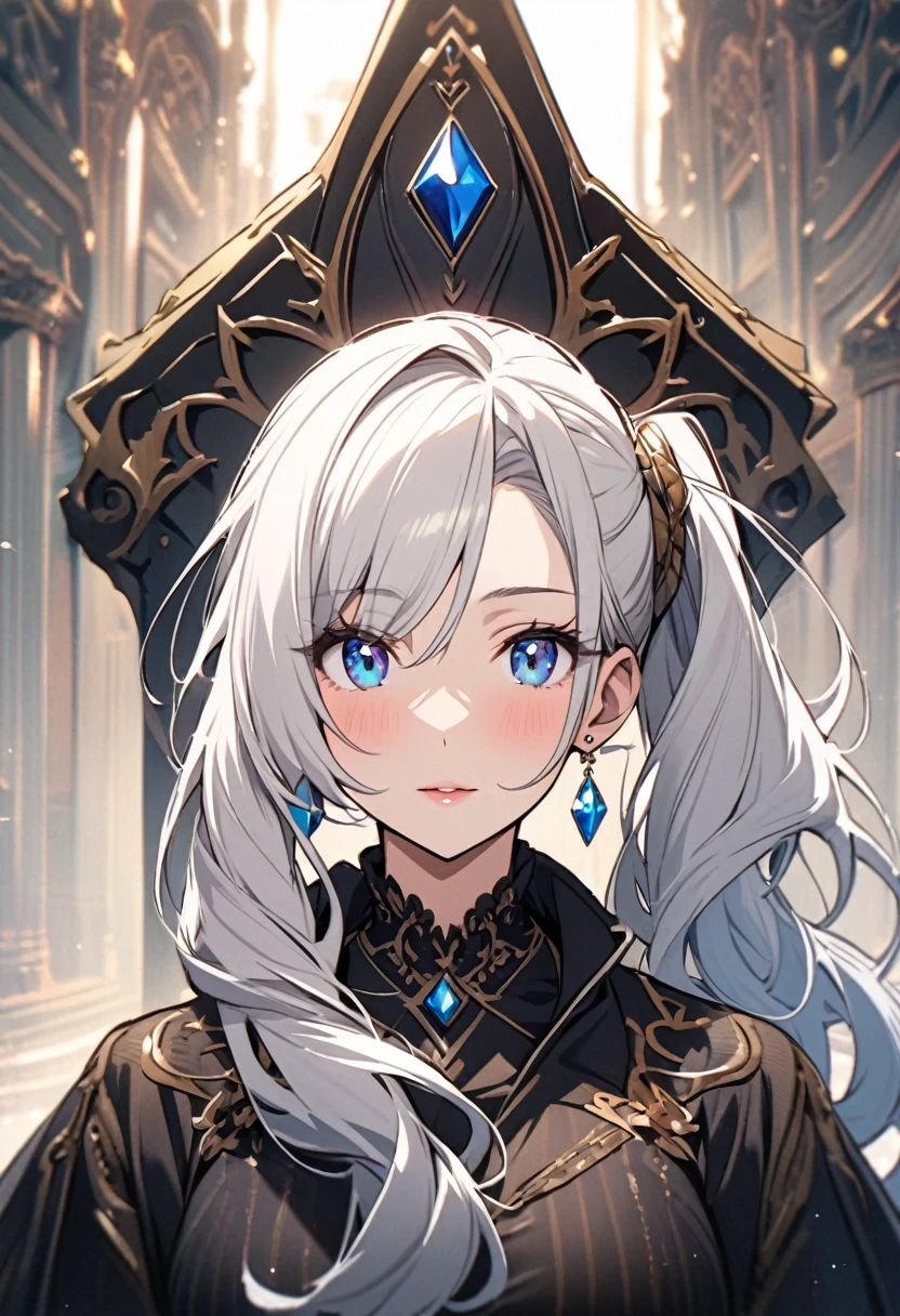 1girls, very detailed depiction of a beautiful fantasy girl in ice crown and ice armor ice, girl with fire crown, fantasy character portrait, fantasy castle looking at the audience, high resolution, superb, 8k wallpaper, very detailed, intricate, unreal engine 5, volumetric lighting, realistic, realistic lighting, cinema, 4k, cinematic lighting, 8k, depth of field, 3d, perfect, award-winning, ultra-detailed, realistic, ultra-realistic, photorealistic lighting, bright light, complex detail, stop motion, super focus, tonemapping, sharp focus, hyper detailed, detailed eyes, eyes focus, (illustration:1.1), highres, (extremely detailed CG unity 8k wallpaper:1.1), (beautiful face:1.15), (cowboy_shot:1.5), torino_ Style (nixeu_soft:0.8), (nixeu_white:0.8), (appropriate posture)