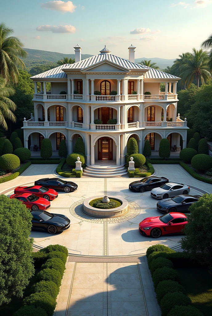 Make a luxurious house so many cars