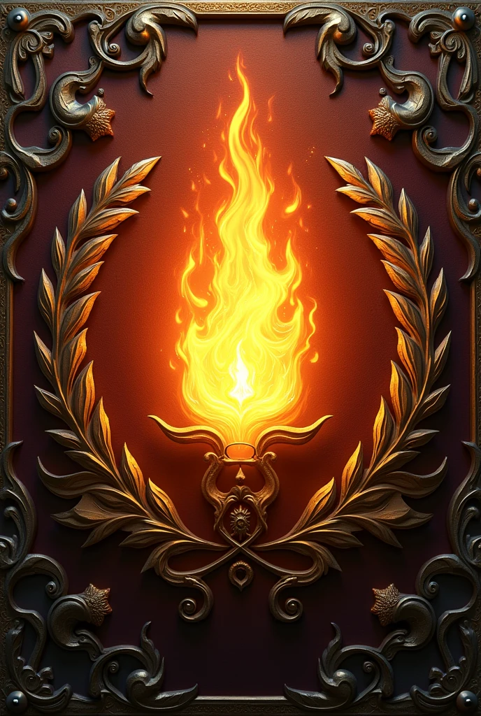 family coat of arms with simbol of Holy flame