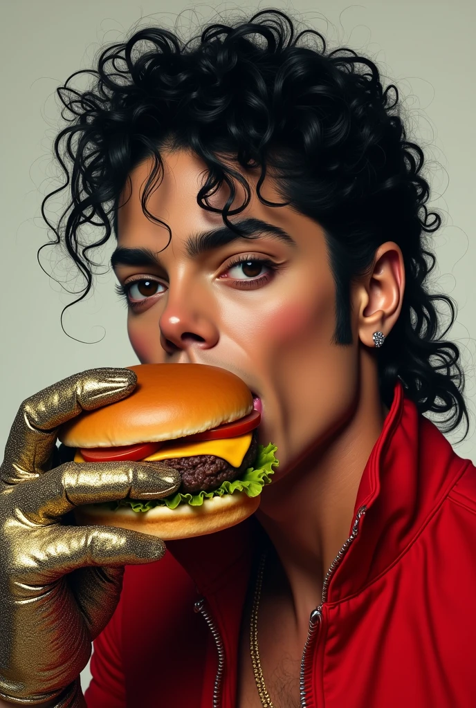 Michael Jackson eating