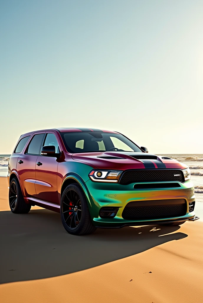 Ein dodge durango viper am strand