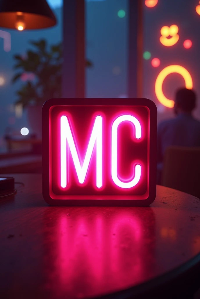 
a close up of a neon sign that says MC on a table, 8 k cg render, blender 3 d 8 k, 8 k blender render, in game style 8k, 8 k volumetric lighting, background artwork, 8k highly detailed ❤️‍🔥 🔥 💀 🤖 🚀, 8 k backlit, 8 k highly detailed ❤🔥 🔥 💀 🤖 🚀