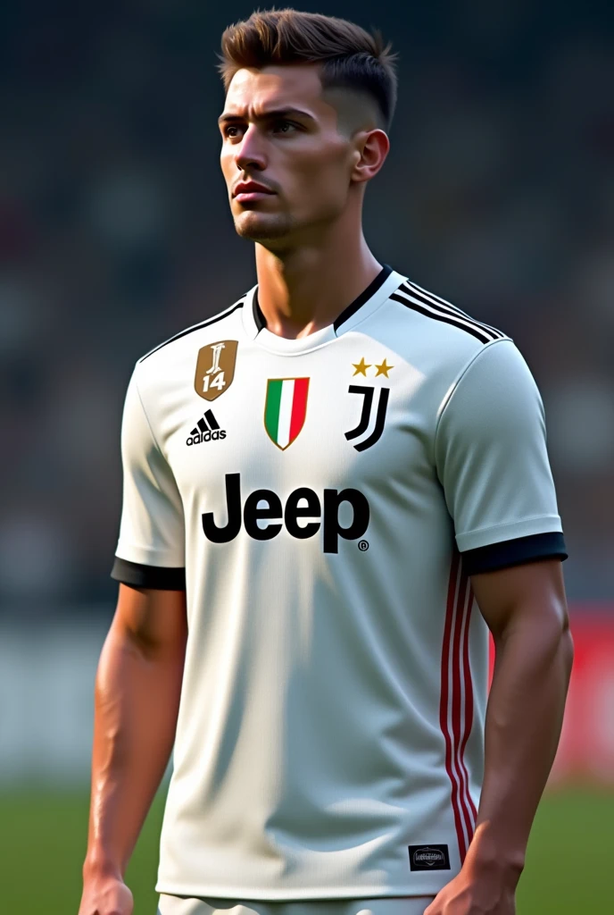 Teun koopmeiners weaing Juventus 24/25 away kit .