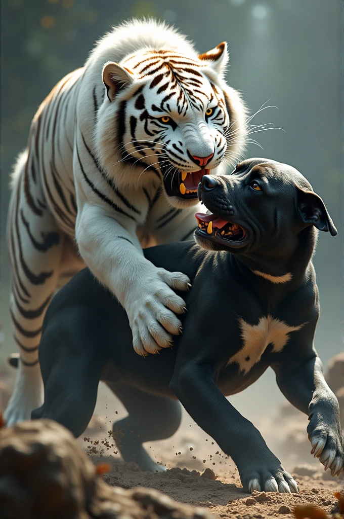 White tiger killed black dane