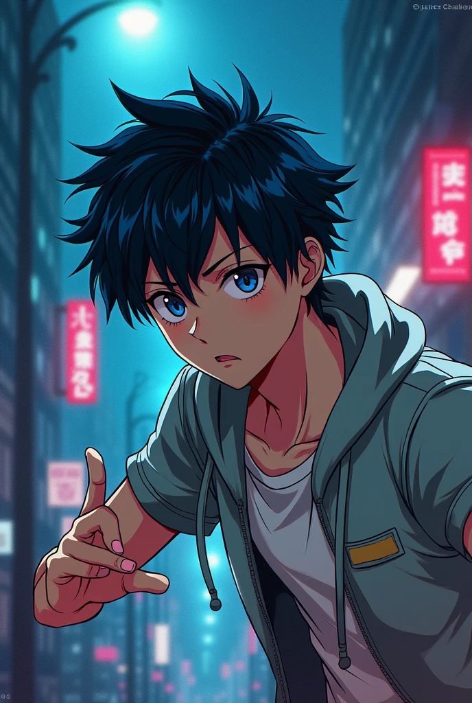 Anime boy informing on another boy 