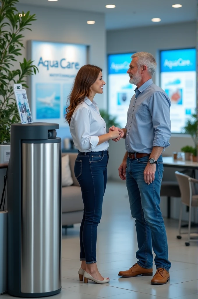 Man who purchase ro water machine from aqua care water technology
