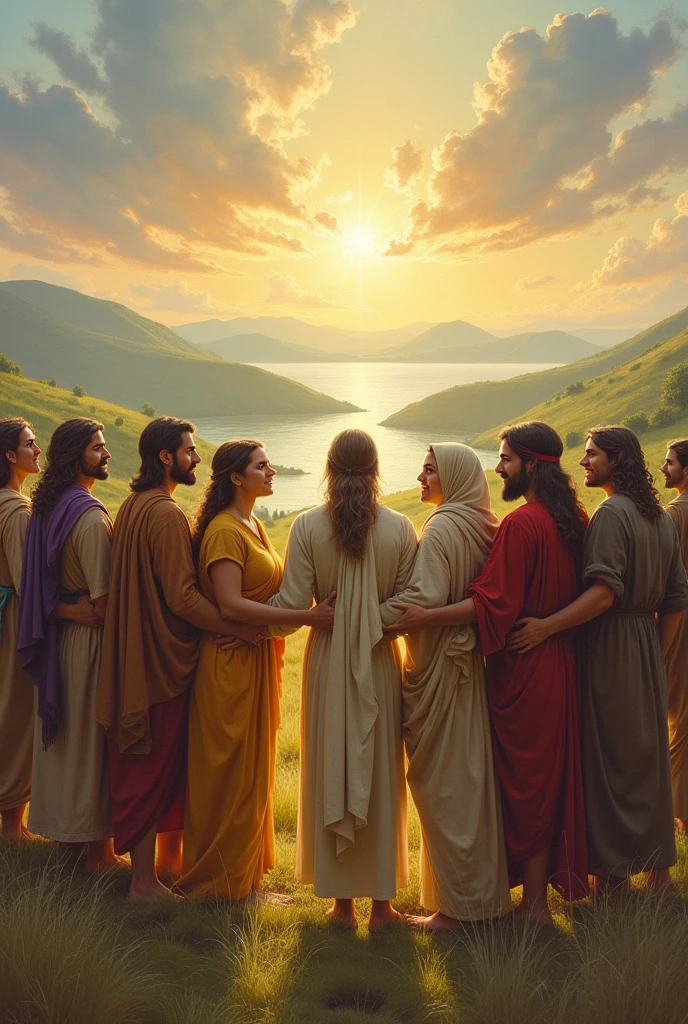 A drawing that involves themes bout faith, fraternity, and comppasion