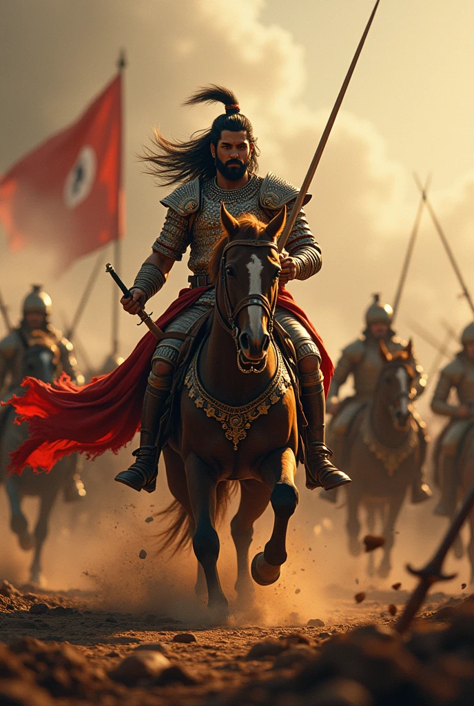 Shivaji Maharaj a warrior fight in war and lost the Mughal Empire