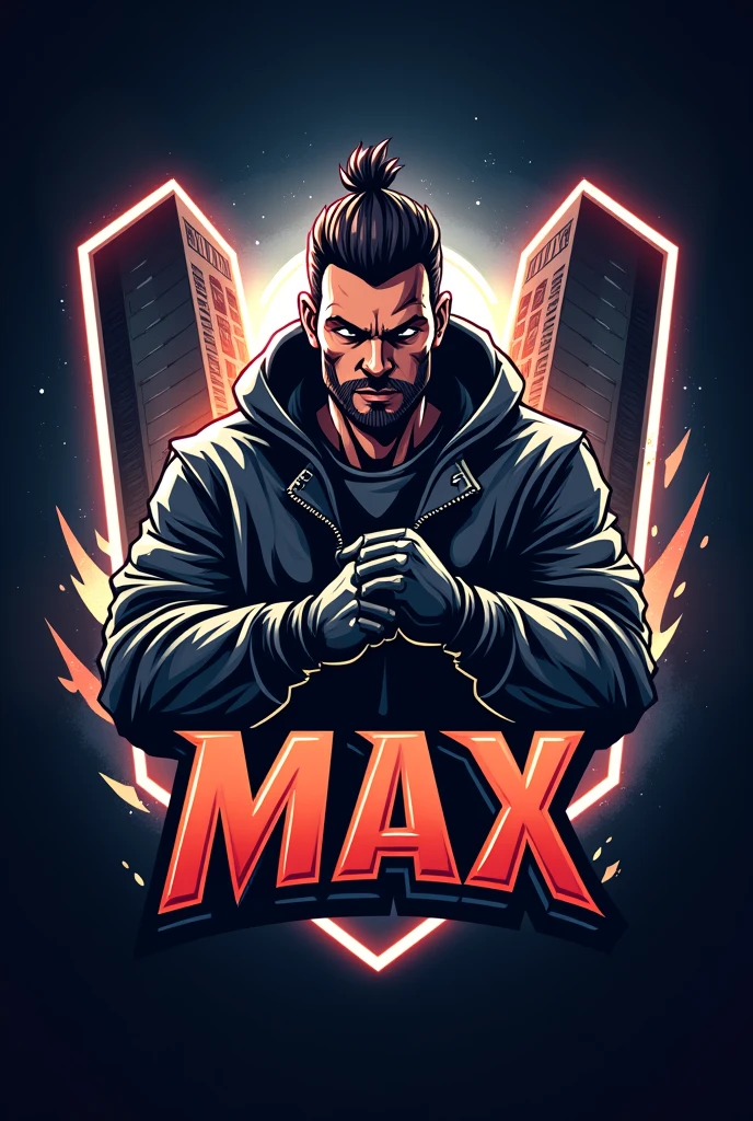 Please create me free fire character logo name Max e sports