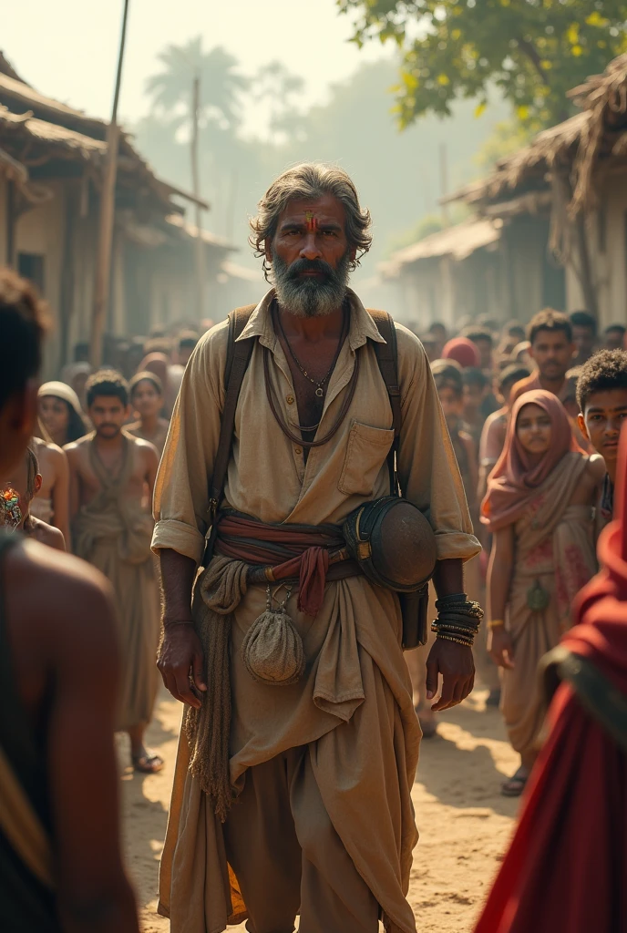 **One day, a famous traveler arrived in the village. The whole village was fascinated by his arrival. The traveler said he had an important message. Everyone eagerly listened, and Rahul was among the crowd.**