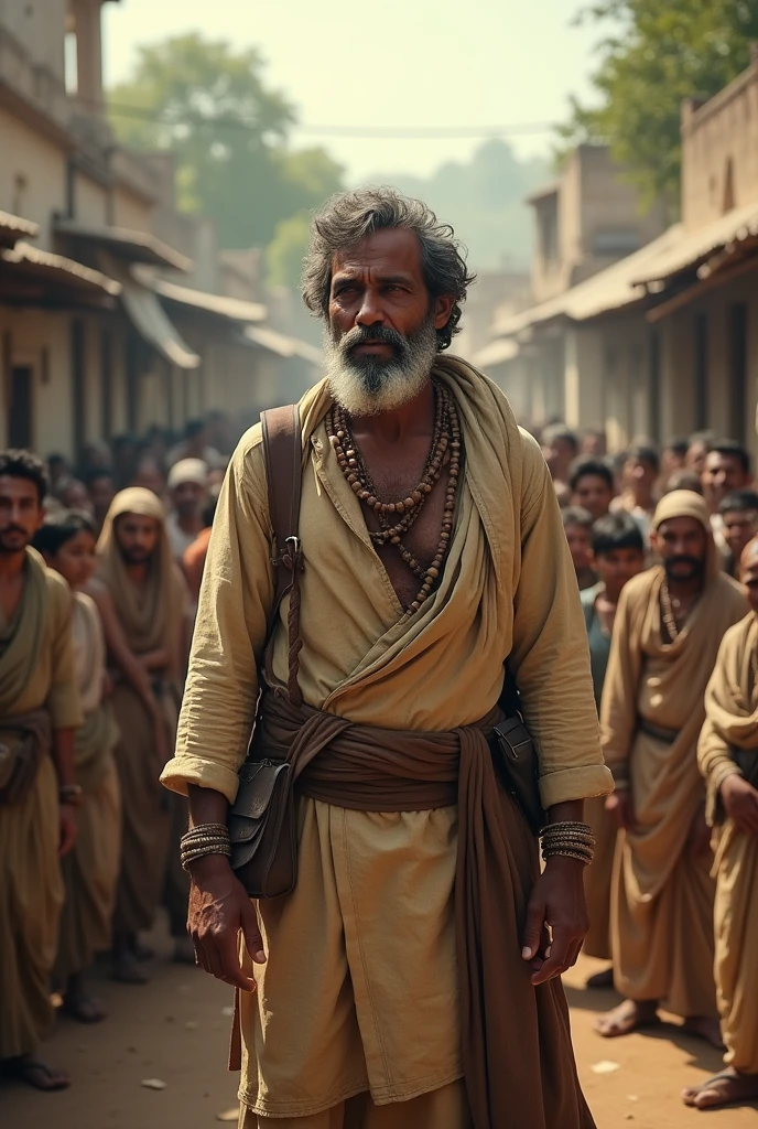 **One day, a famous traveler arrived in the village. The whole village was fascinated by his arrival. The traveler said he had an important message. Everyone eagerly listened, and Rahul was among the crowd.**