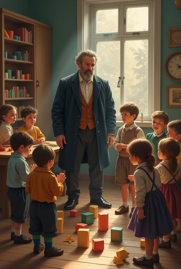 Friedrich Froebel in his kindergarten 