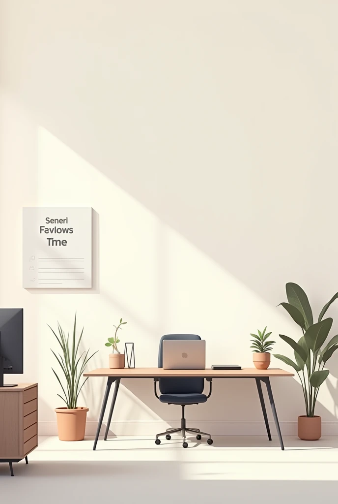 Illustration of a workspace with visible “distraction-free” signs or labels.