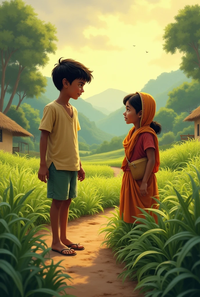 **The traveler began to tell a story. It was about a poor boy named Deepak from a small village. Deepak also had no interest in studying. He worked in the fields every day and rested at home in the evening. His parents always advised him to study, but Deepak never paid attention.**