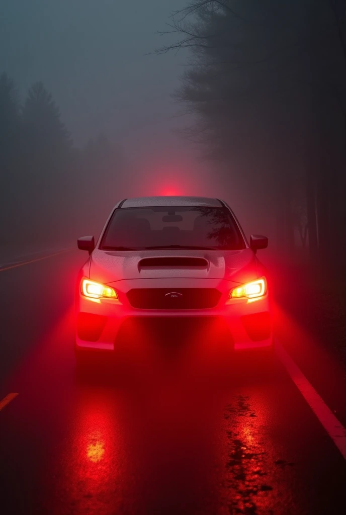 A car red fog light