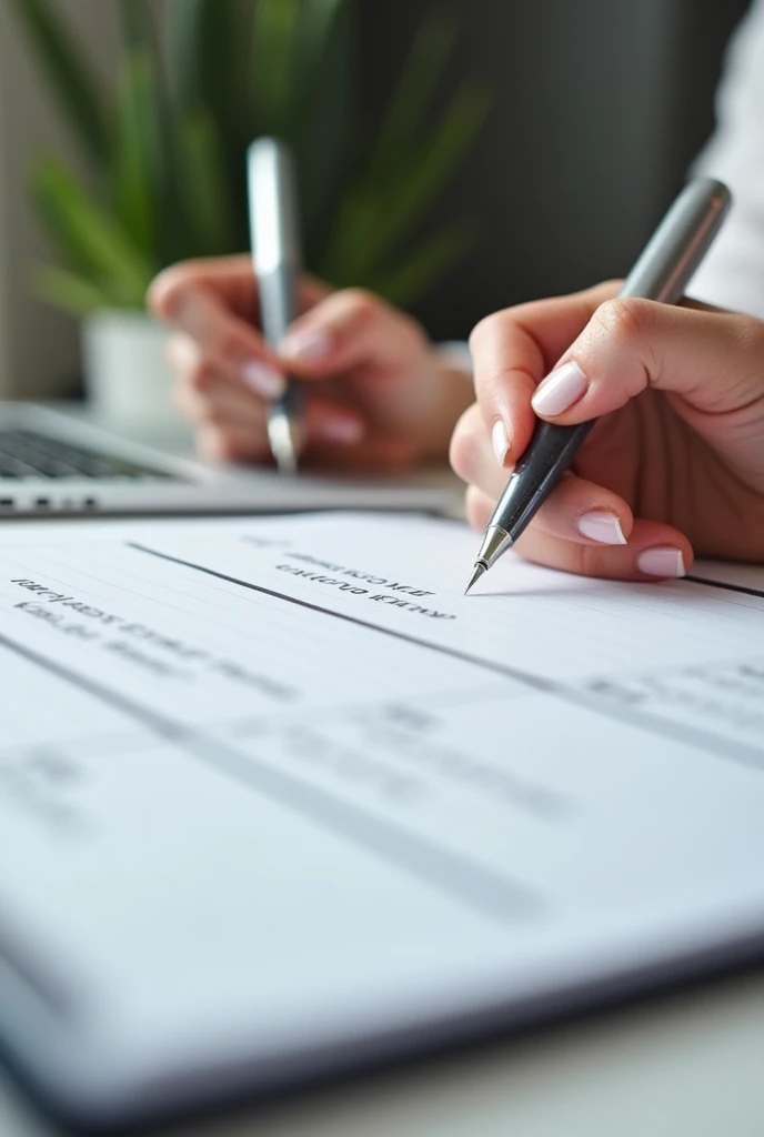 Close-up of someone writing tasks on a list or planner.