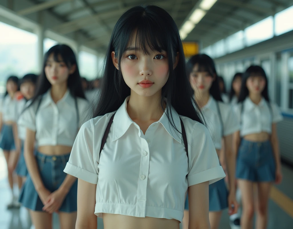 (((((Japanese Clone-girls=Myself))))), (((Super Best masterpiece Clone-girls Raw Photography Art))), (((16K, Highest quality, Ultra-high resolution, RAW Photos))), (((It&#39;s so unrealistic., With unparalleled depiction, With an unfathomable sight, An unprecedented and shocking worldview, Clone-girls: In a world of mass reproduction, Ultra-realistic))), (((Japanese Girls, Yokoyama-Yui, 18yo, Small face, Thick black hair, long hair, Dark Eyes, Mature face, Cute Smile, Smiling face, A gentle gaze, (((Very pleasant look)))))), (((Very beautiful detailed girls, Accurate body structure, Accurate body movements, Very detailed body, (((Super big breasts, Large bulge of ample breasts)))))), (((high school girl, White shirt, Short skirt, hour々I can see your pants, Cleavage Emphasis, Emphasise the fullness of your breasts))), ((((((((Very detailed, Myself cloning, Depiction of splitting oneself, 1Myself girl→1,000,000,000,000,000,000,000,000,000,000Myself cloning girls)))))))), (((((((Myself clone-girlsから, Myself keeps multiplying, (Very detailed and intricate, To the exact, Flawless, (((In the same female body,With the same face, With the same hairstyle, In the same clothes, At the same height, 同じSuper big breastsである))), In a detailed depiction), 1,000,000,000,000,000,000,000,000,000,000 people))))))), (((((Myself girls only))))), (((((1,000,000,000,000,000,000,000,000,000,000Myself girls))))), Waiting for the train on the station platform