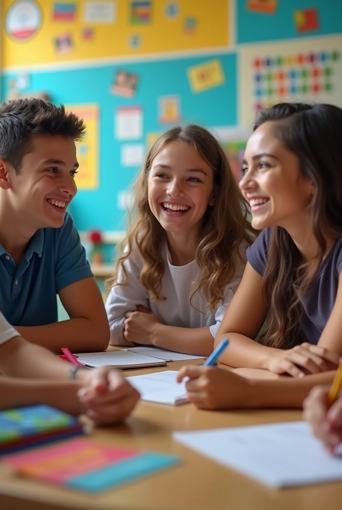 Create an advertising image for Spanish classes