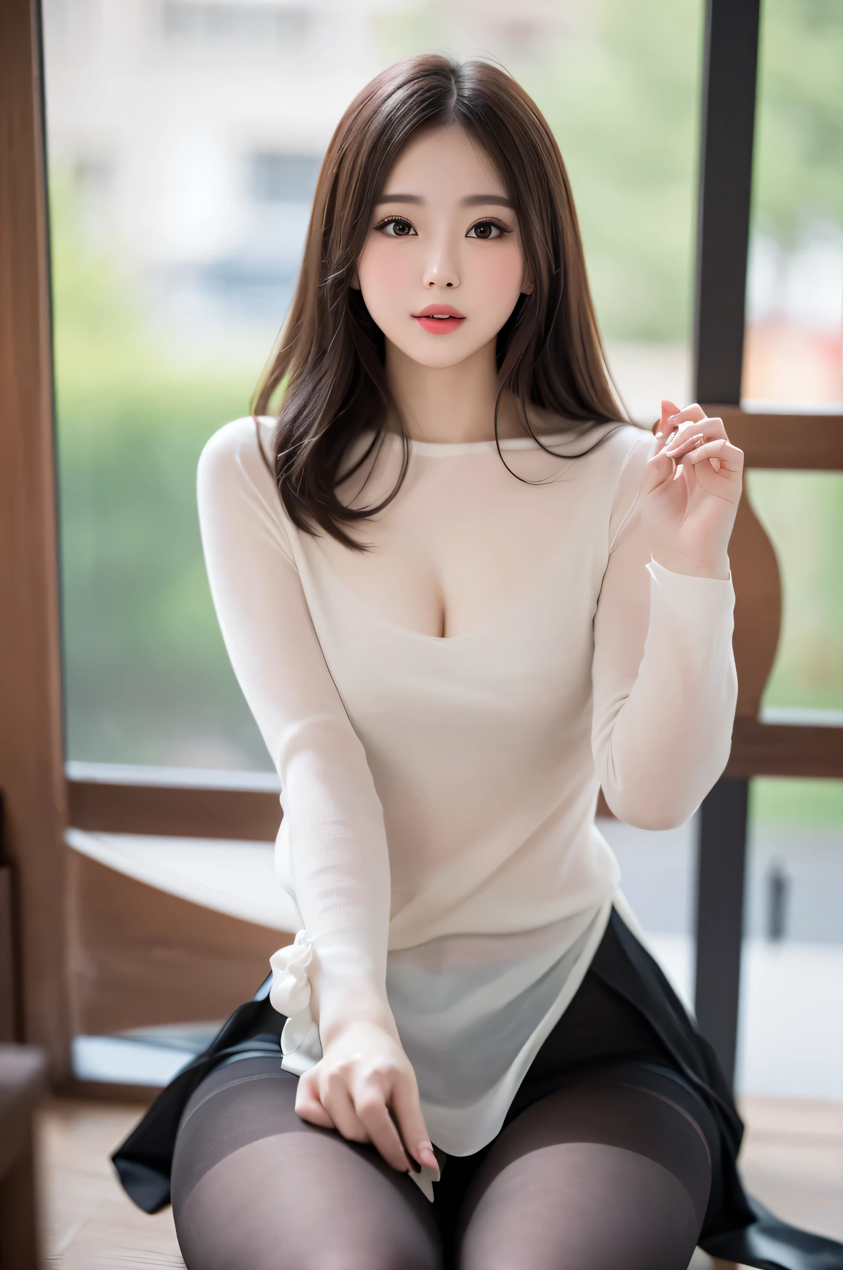 masterpiece, Bokeh, Looking at the audience, pantyhose,(masterpiece, Highest quality, It captures a very cute moment, Depth of written boundary, Super detailed, Ultra-high resolution, C4D, Octadale, 3D Modeling,Realistic human photos、 8k, 16K, one person&#39;s,, 、Small breasts,Black Hair,short hair,Straight Hair,Light brown eyes,Cute Face), Bloomers, Black tank top, zettai ryouiki, Wet clothes, Take off、Real-life skin、Not an anime、Realistic、