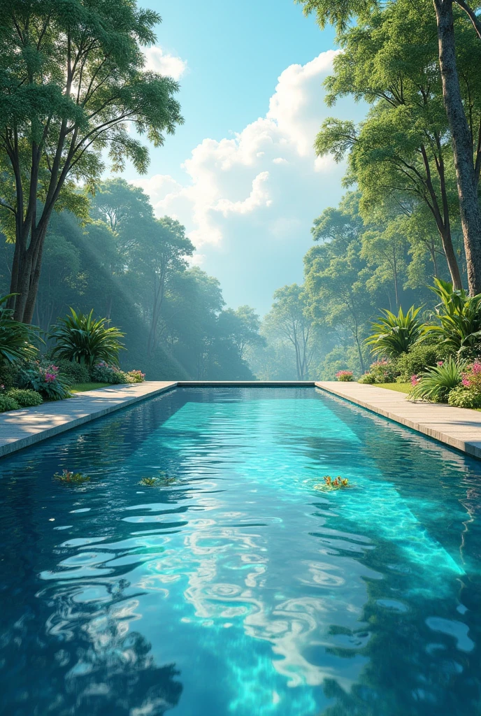 Shimmering pool of water 