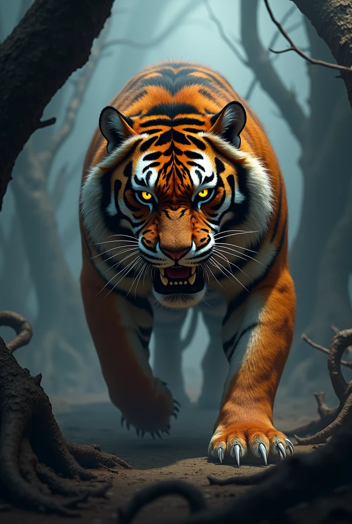 Scary tiger