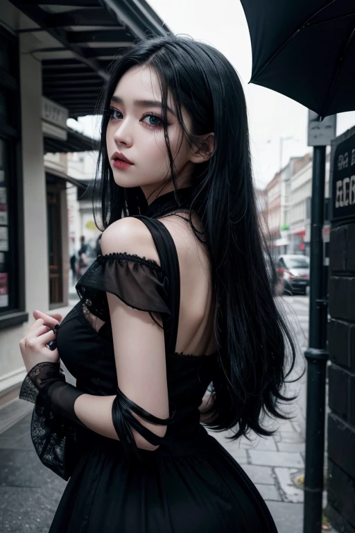 Big Tits,Big Ass,
Black-haired woman (The Woman with Black Hair)
• Costumes: Taking advantage of her long black hair、Wearing an all-black gothic-style dress。The dress is made of jet black lace.、Expressing deep darkness。It is effective to hold an old black umbrella in your hand.。
• Makeup: Gives skin a pale, white finish、Use bold black eyeshadow on the eyes。Lips painted black、Creates an overall gloomy atmosphere。The hair is long and straight、Make sure it covers your face。