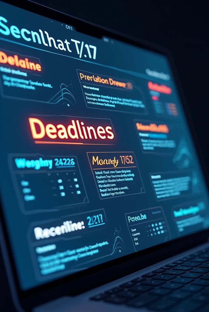 A calendar with deadlines approaching, showing urgency.