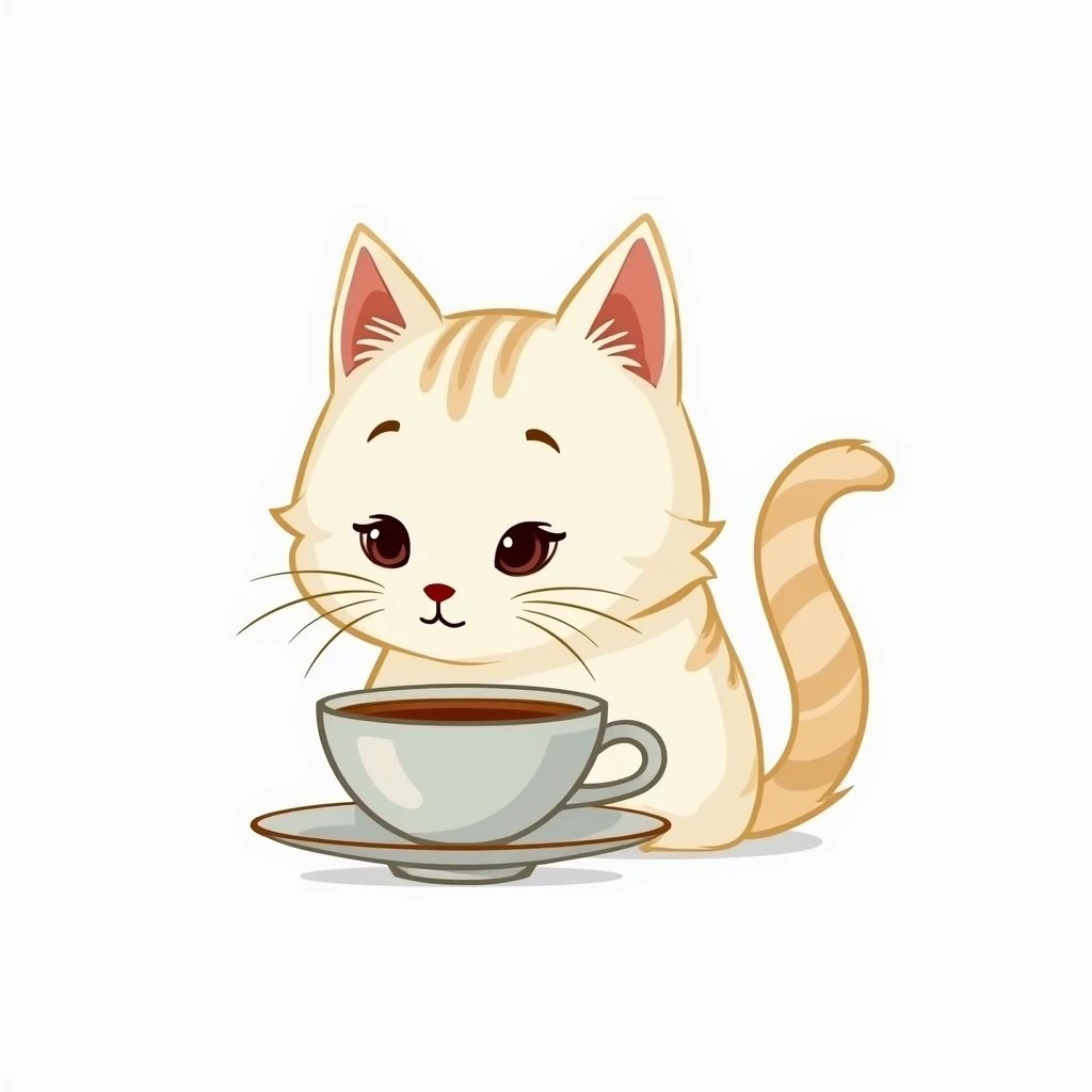 create a logo with the free logo maker, cute persian cat head drinking cup of tea, professional logo design, clean logo design, logo design, logo graphic design, abstract logo, professional logo, logo conceptual design, white background, logo vector art, gold leaf, digital art logo, logo design, 3D logo, gold theme, delicate details golden stroke, Simple logo, gold foil