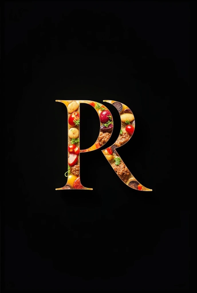I m chef Prathamesh ruke I work as chef and food stylish I want dp for my food Instagram account logo should be PR letters and food should be there’s on black background