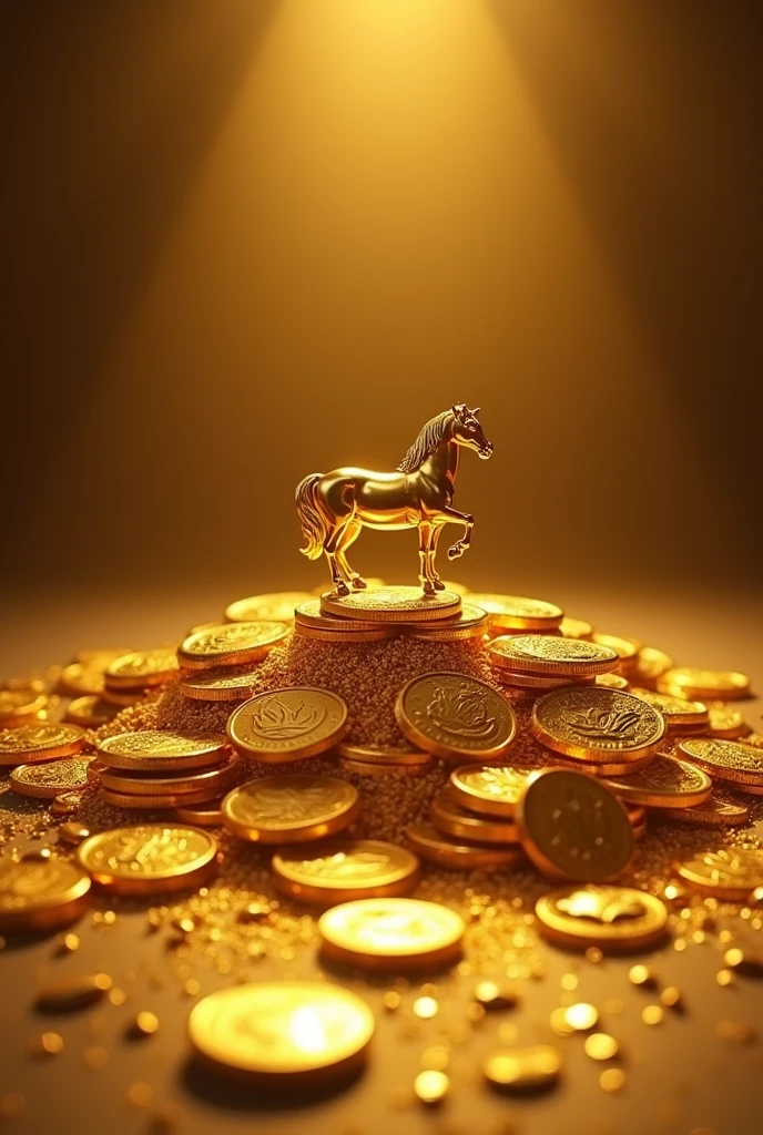 Pile of gold, Gold coins, ((horse)), Gold coins이 하늘에서 쏟아진다. Dazzling golden, golden light, The Golden Box, Gold Coin,