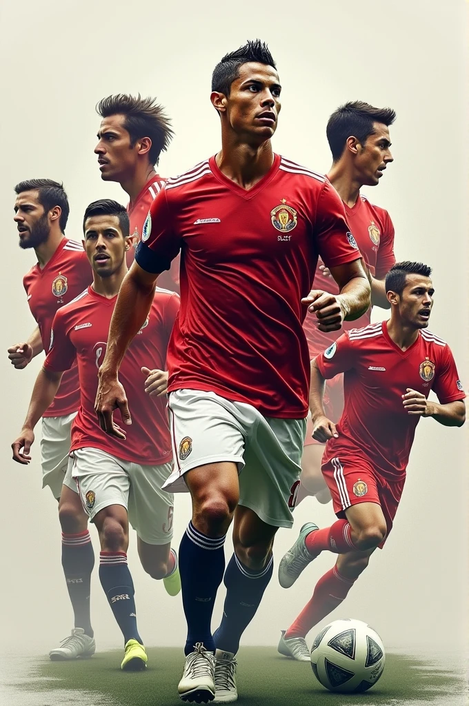 A decent wallpaper with CRISTIANO RONALDO AND OTHER GREAT FOOTBALL PLAYERS