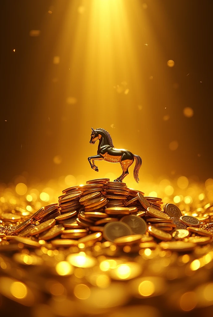 Pile of gold, Gold coins, ((horse)), Gold coins이 하늘에서 쏟아진다. Dazzling golden, golden light, The Golden Box, Gold Coin, 